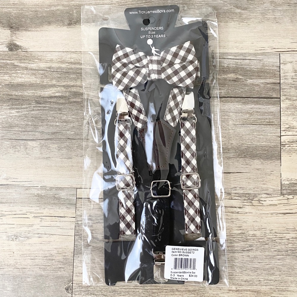 Boys Bow Tie and Suspender Set